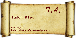 Tudor Alex névjegykártya